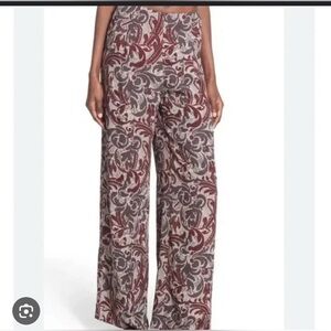 ASTR The Label Red purple  Paisley Palazzo Pants‎ Size XS trouser contemp boho
